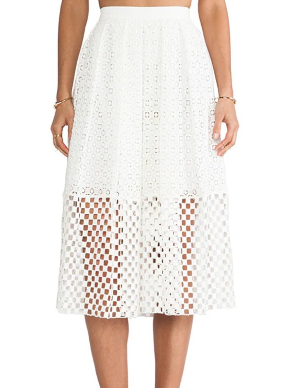 Tibi Sonoran Eyelet Skirt 10